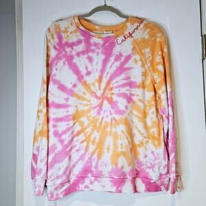 I Stole My Boyfriend's Shirt Tie Dye California Embroidered Sweatshirt S
